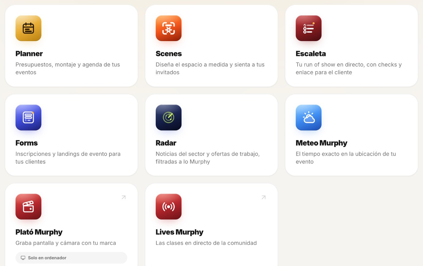 Galería de apps de Murphy OS incluidas en la suscripción